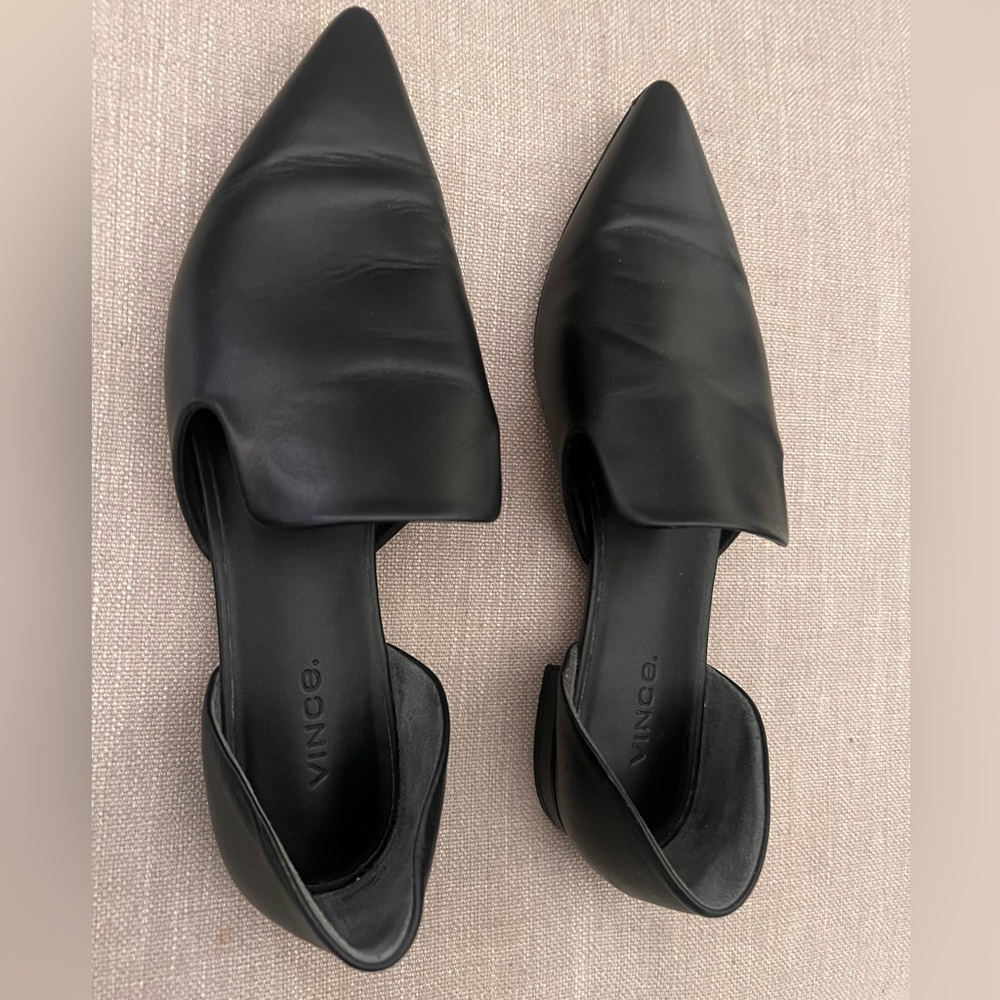 Vince Damris D’Orsay Black Loafers Flats (Size 7.5) - Picture 5 of 9